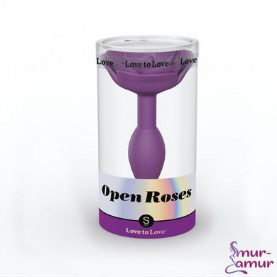 Силіконова анальна пробка Love To Love OPEN ROSES S SIZE - PURPLE RAIN