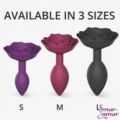 Силіконова анальна пробка Love To Love OPEN ROSES S SIZE - PURPLE RAIN