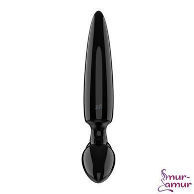 Трехсторонний стеклянный дилдо Satisfyer Triple Crystal 1 Black фото и описание