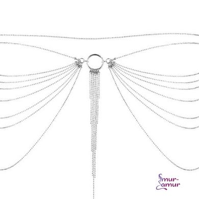 Цепочка трусики или лиф Bijoux Indiscrets Magnifique Waist Chain - silver, украшение на тело фото и описание