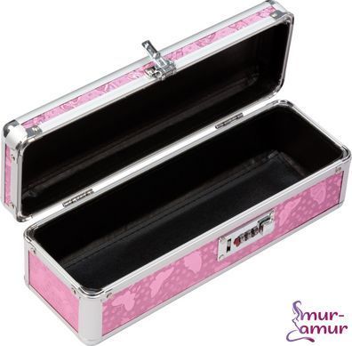 Кейс для зберігання секс-іграшок BMS Factory - The Toy Chest Lokable Vibrator Case Pink з кодовим за