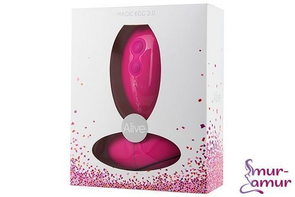Виброяйцо Alive Magic Egg 2.0 Pink с пультом ДУ, на батарейках фото и описание