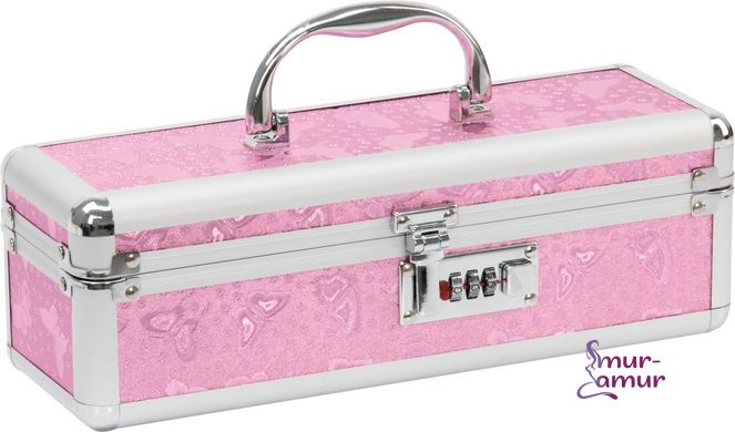 Кейс для зберігання секс-іграшок BMS Factory - The Toy Chest Lokable Vibrator Case Pink з кодовим за фото і опис