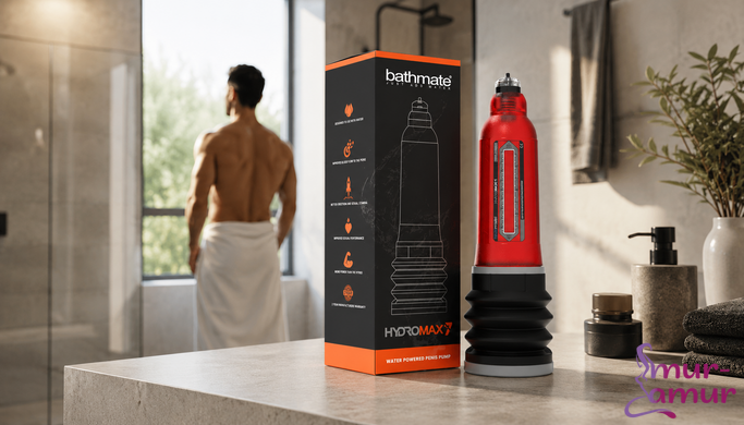 Гідропомпа Bathmate Hydromax 7 Red, для члена довжиною від 12,5 до 18 см, діаметр до 5 см