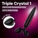 Трехсторонний стеклянный дилдо Satisfyer Triple Crystal 1 Black фото