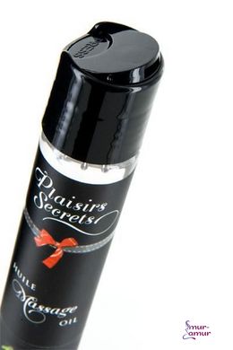 Масажна олія Plaisirs Secrets Strawberry (59 мл) з афродизіаками, їстівна, подарункова упаковка фото і опис