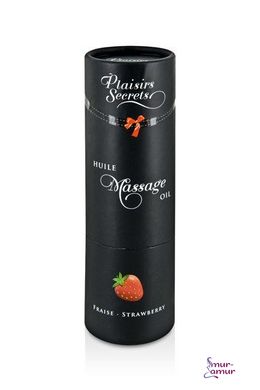 Массажное масло Plaisirs Secrets Strawberry (59 мл) с афродизиаками, съедобное, подарочная упаковка фото и описание