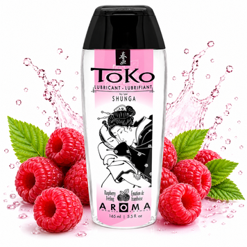 Лубрикант на водной основе Shunga Toko AROMA &ndash; Raspberry (165 мл), не содержит сахара фото и описание