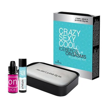 Подарочный набор Sensuva Crazy Sexy Cool: жидкий вибратор и бальзам для сосков охлаждающие фото и описание