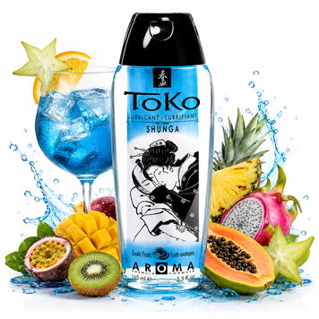 Лубрикант на водной основе Shunga Toko AROMA &ndash; Exotic Fruits (165 мл), не содержит сахара фото и описание
