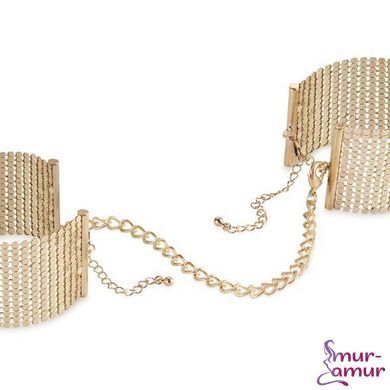 Наручники Bijoux Indiscrets Desir Metallique Handcuffs - Gold, металеві, стильні браслети фото і опис