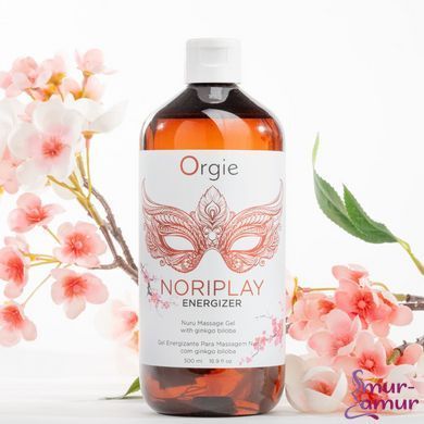 Гель для NURU-масажу Orgie &ndash; Noriplay Energizer (500 мл), екстракт гінкго білоба, захисне простирадло