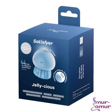 Вакуумный клиторальный стимулятор Satisfyer Jelly-cious Blue фото и описание