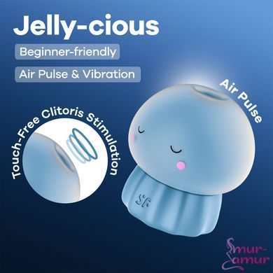 Вакуумный клиторальный стимулятор Satisfyer Jelly-cious Blue фото и описание
