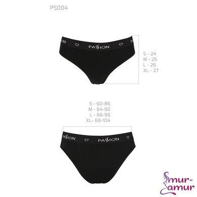 Трусики-сліпи з бавовни та еластаном Passion PS004 PANTIES XL, black фото і опис