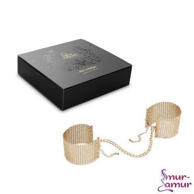 Наручники Bijoux Indiscrets Desir Metallique Handcuffs - Gold, металеві, стильні браслети фото і опис