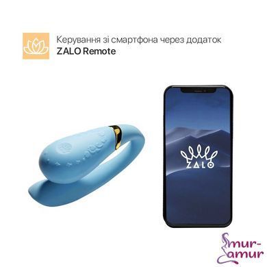 Смартвибратор для пар Zalo &mdash; Fanfan set Royal Blue, пульт ДУ фото и описание