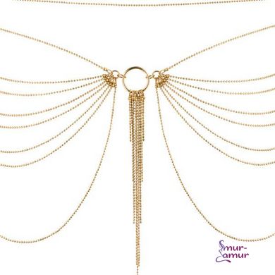 Цепочка трусики или лиф Bijoux Indiscrets MAGNIFIQUE Waist Chain - Gold, украшение на тело фото и описание