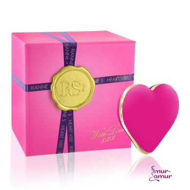 Вібратор-серце Rianne S: Heart Vibe Rose, 10 режимів роботи, медичний силікон, подарункова упаковка фото і опис