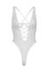 Кружевное боди Leg Avenue Floral lace thong teddy White, шнуровка на груди, one size фото