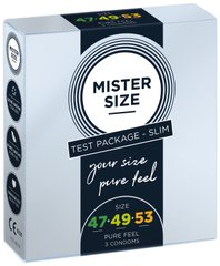 Набор презервативов Mister Size Testbox 47-49-53 (3 pcs) фото и описание
