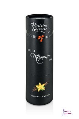 Масажна олія Plaisirs Secrets Vanilla (59 мл) з афродизіаками, їстівна, подарункове паковання фото і опис