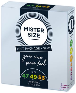 Набор презервативов Mister Size Testbox 47-49-53 (3 pcs) фото и описание