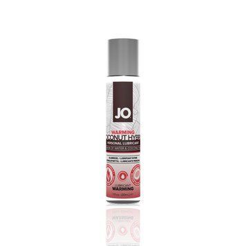 Разогревающая смазка-крем с кокосовым маслом JO Coconut Hybrid WARMING (30 мл) белая фото и описание