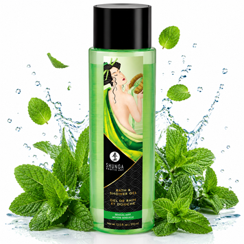 Гель для ванны и душа Shunga Sensual Mint, 370 мл, с растительными маслами и витамином Е