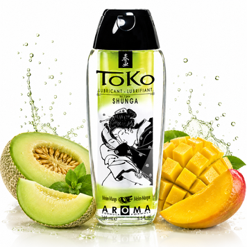 Лубрикант на водной основе Shunga Toko AROMA - Melon Mango (165 мл), не содержит сахара фото и описание