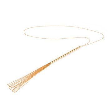 Цепочка-плеть на шею Bijoux Indiscrets MAGNIFIQUE Necklace Whip - Gold, украшение для тела фото и описание