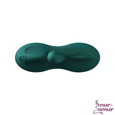 Sit-on-top смарт-вібратор Zalo &ndash; Flora Smart Vibrating Pad Turquoise Green, 9 моторів