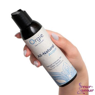 Лубрикант на водній основі Orgie All Natural Acqua, 150 мл, нелипкий, гладенький, натуральний склад фото і опис
