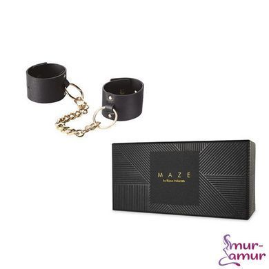 Наручники Bijoux Indiscrets MAZE &mdash; Wide Cuffs Black фото і опис