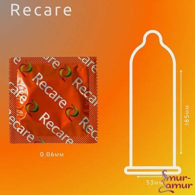 Презервативи Recare Color Fruit Flavour Condoms 3 шт, аромати: м'ята, банан, полуниця