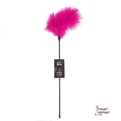 Щекоталка темно-розовая Art of Sex - Feather Paddle, перо молодого индюка фото и описание
