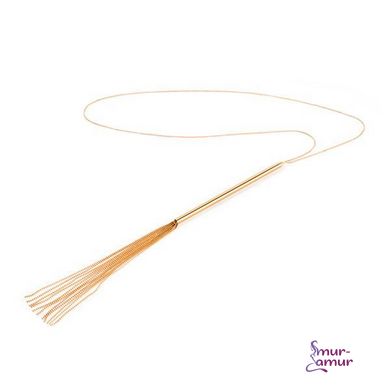 Цепочка плеть на шею Bijoux Indiscrets MAGNIFIQUE Necklace Whip - Gold, украшение для тела фото и описание