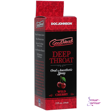 Спрей для мінету Doc Johnson GoodHead DeepThroat Spray - Wild Cherry 59 мл для глибокого мінету фото і опис