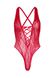 Кружевное боди Leg Avenue Floral lace thong teddy Red, шнуровка на груди, one size фото