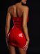 Платье лакированное красное “Соблазнительница Марго” M, молния на всю длину сзади фото
