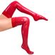 Сексуальные виниловые чулки Art of Sex - Lora с кружевом, размер L, цвет красный фото