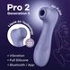 Вакуумный клиторальный стимулятор Satisfyer Pro 2 Generation 3 with Liquid Air Connect App Lilac фото