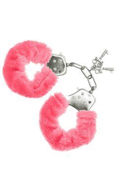 Наручники S Pleasures Furry Cuffs Pink с пушистой отделкой, 2 ключа в комплекте фото и описание