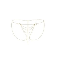 Ланцюжок трусики Bijoux Indiscrets Magnifique Bikini Chain - Gold, прикраса на тіло фото і опис