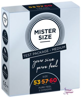 Набор презервативов Mister Size Testbox 53-57-60 (3 pcs) фото и описание