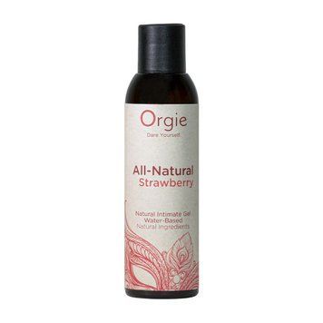 Лубрикант на водной основе Orgie All Natural Strawberry, 150 мл, со вкусом и ароматом клубники фото и описание