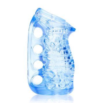 Мастурбатор Fleshlight Fleshskins Grip Blue Ice, надежная фиксация на руке, отлично для пар и минета фото и описание