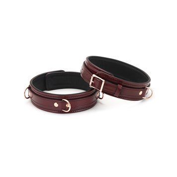 Фиксаторы для бедер Liebe Seele Wine Red Thigh Cuffs L Size, натуральная кожа фото и описание