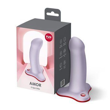 Фаллоимитатор Fun Factory AMOR Purple, длина 14,6 см, диаметр 3,7 см, изогнутый