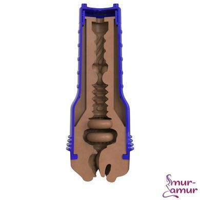 Мастурбатор-ротик Fleshlight Boost Blow Medium Dark Flesh, плавающие кольца Turbo Tech фото и описание